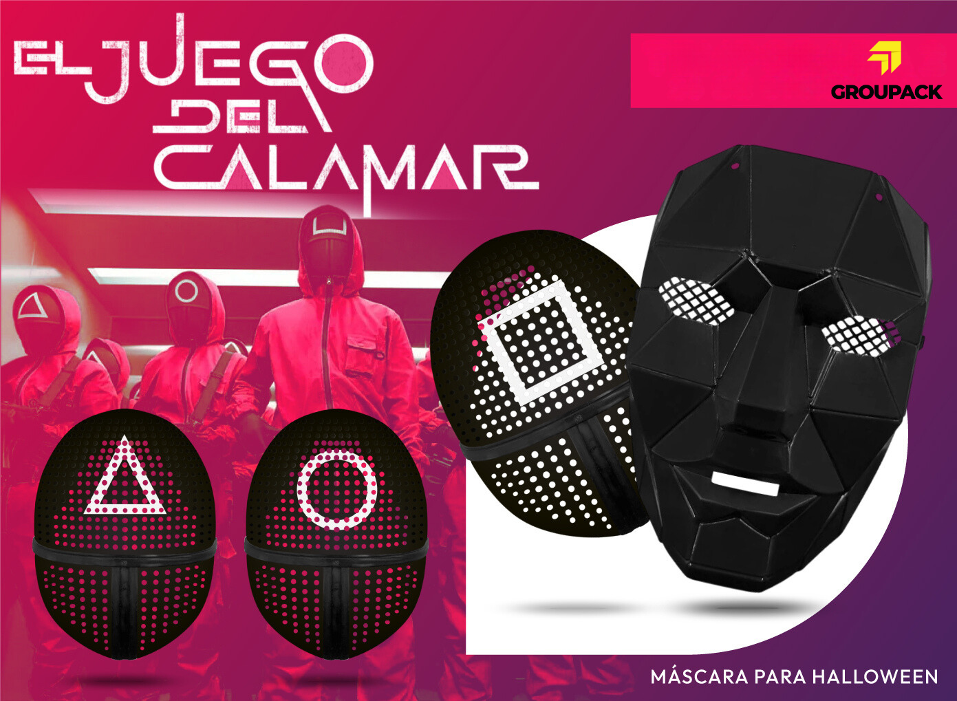 MASCARAS: EL JUEGO DEL CALAMAR X2 UNDS